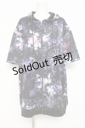 画像: NieR Clothing / HALF SLEEVE ZIP OUTER 【九尾】 F パープル Y-26-03-09-172-PU-TO-SZ-ZY