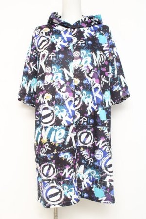 画像: NieR Clothing / フードプルオーバー【NieR PAINT】 F 黒 Y-26-03-09-175-PU-TO-SZ-ZY