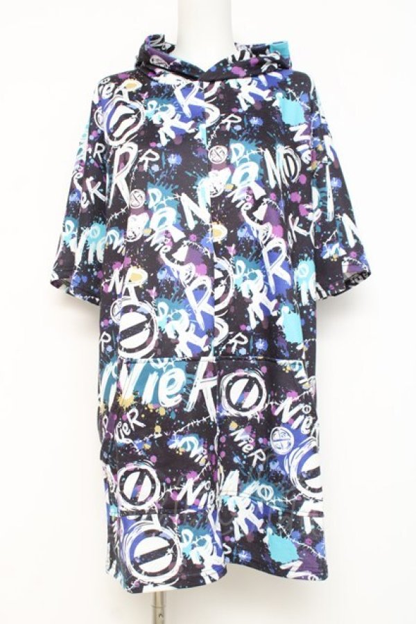 画像1: NieR Clothing / フードプルオーバー【NieR PAINT】 F 黒 Y-26-03-09-175-PU-TO-SZ-ZY (1)