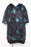 画像1: NieR Clothing / HALF SLEEVE ZIP OUTER 【九尾】 F 黒×青 Y-26-03-09-178-PU-TO-SZ-ZY (1)