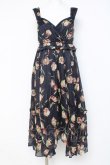 画像1: axes femme / チューリップ柄イレヘムワンピース M 紺 Y-26-03-09-181-AX-OP-SZ-ZY (1)