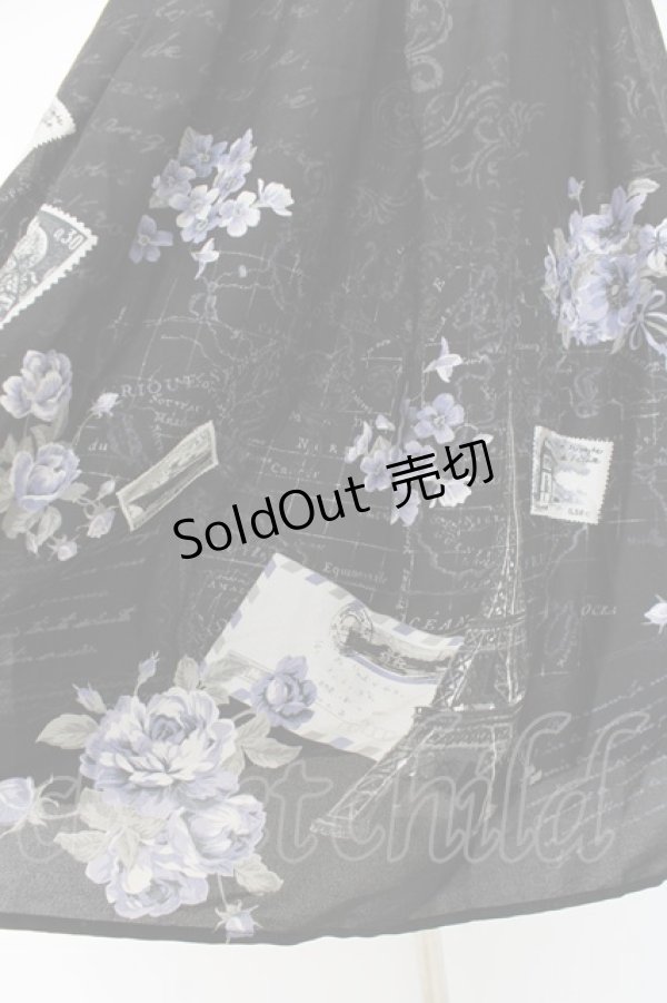 画像3: axes femme / パリトラベル柄ワンピース M 黒 Y-26-03-09-182-AX-OP-SZ-ZY (3)