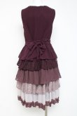 画像2: axes femme / グラデーションティアードワンピース  ワイン Y-26-03-09-184-AX-OP-SZ-ZY (2)