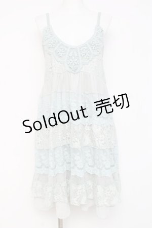 画像: axes femme / レースティアードキャミチュニ M ミント Y-26-03-09-185-AX-OP-SZ-ZY