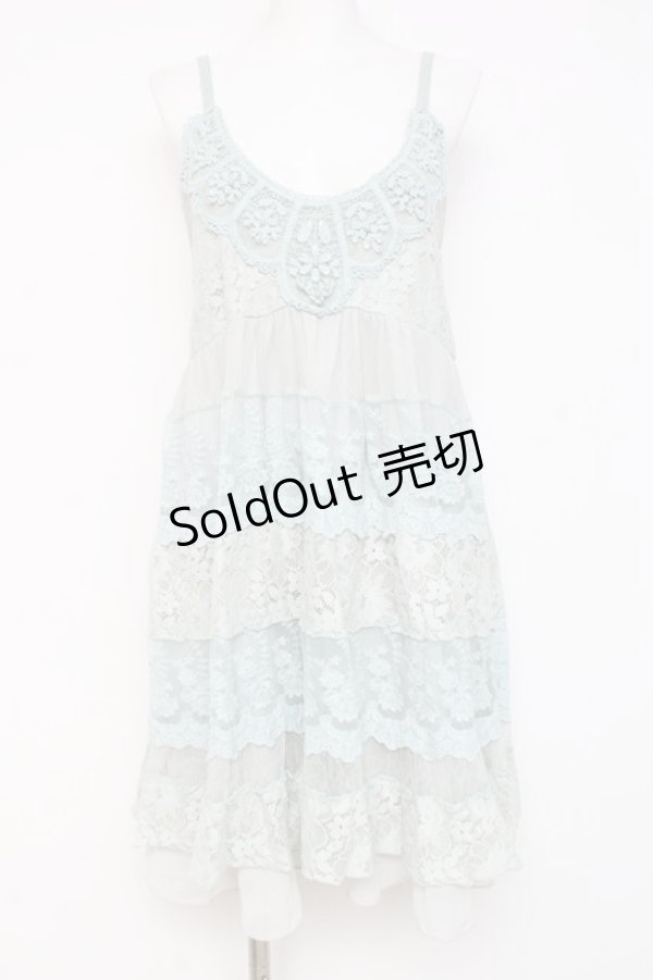 画像1: axes femme / レースティアードキャミチュニ M ミント Y-26-03-09-185-AX-OP-SZ-ZY (1)