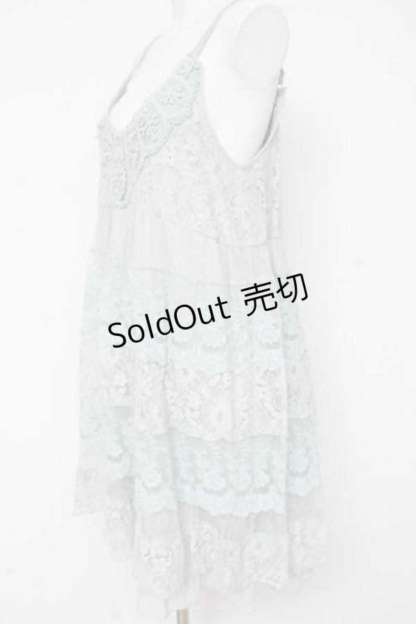 画像2: axes femme / レースティアードキャミチュニ M ミント Y-26-03-09-185-AX-OP-SZ-ZY (2)