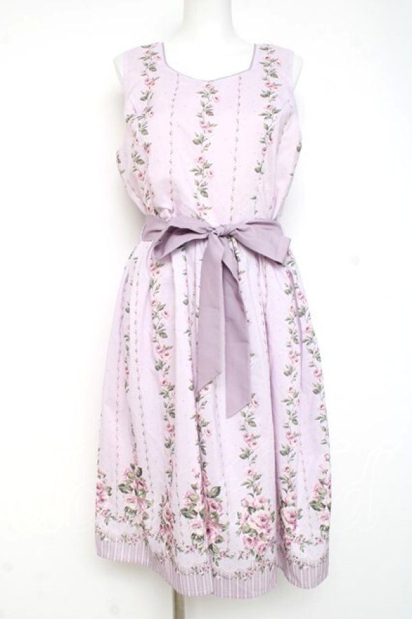 画像1: axes femme / 花柄パネルワンピース M ピンク Y-26-03-09-188-AX-OP-SZ-ZY (1)