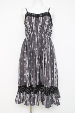 画像: axes femme POETIQUE / レースアップキャミワンピース  黒 Y-26-03-09-189-AX-BL-SZ-ZY