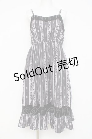 画像: axes femme POETIQUE / レースアップキャミワンピース  黒 Y-26-03-09-189-AX-BL-SZ-ZY