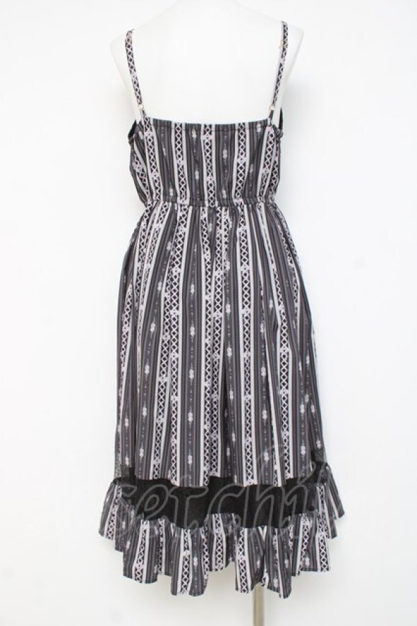 画像2: axes femme POETIQUE / レースアップキャミワンピース  黒 Y-26-03-09-189-AX-BL-SZ-ZY (2)