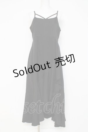 画像: axes femme / ラッフルフリルキャミワンピース F 黒 Y-26-03-09-193-AX-OP-SZ-ZY