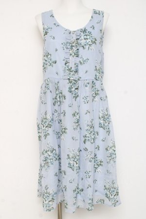 画像: axes femme / 花柄ワンピース M サックス Y-26-03-09-197-AX-OP-SZ-ZY