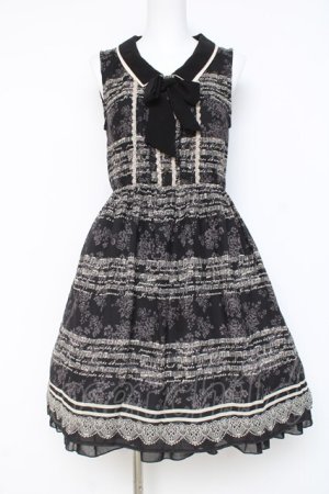 画像: axes femme / 音符柄シフォンワンピース M 黒 Y-26-03-09-199-AX-OP-SZ-ZY