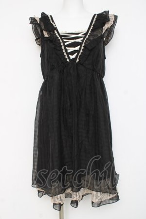 画像: axes femme / バックデザインチュニック M 黒 Y-26-03-09-202-AX-TO-SZ-ZY