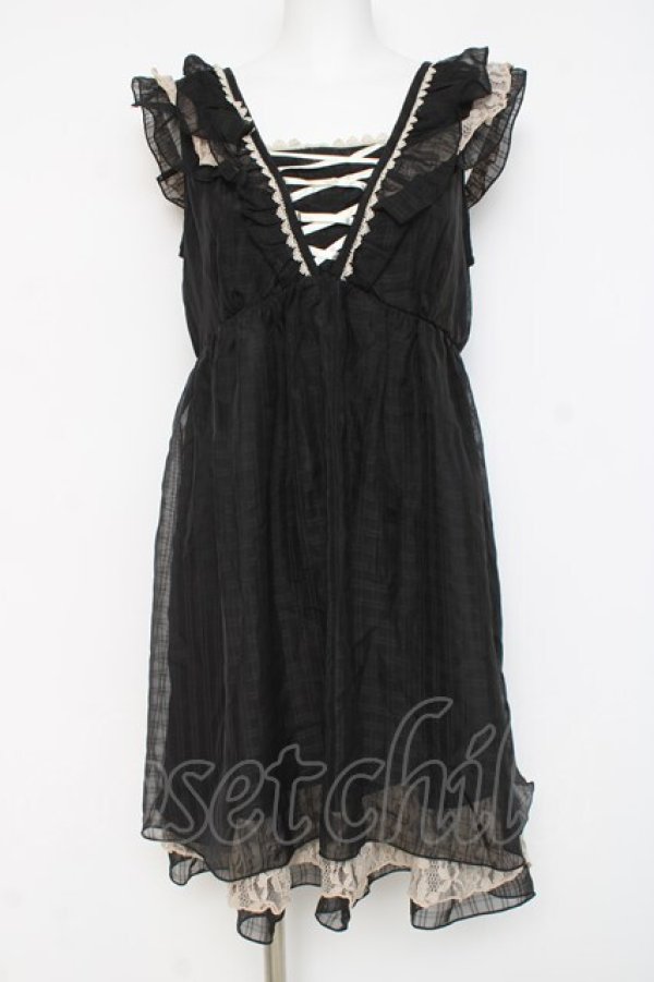 画像1: axes femme / バックデザインチュニック M 黒 Y-26-03-09-202-AX-TO-SZ-ZY (1)