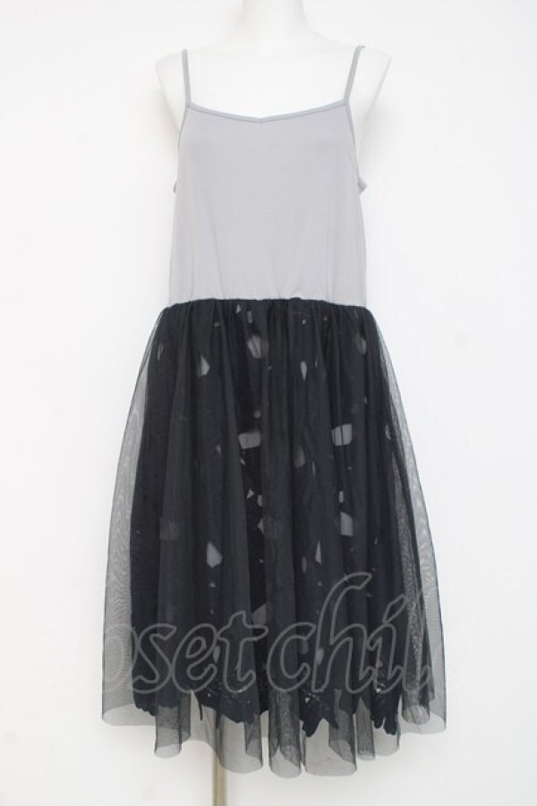 画像1: axes femme / アンサンブルレースワンピ M 紺 Y-26-03-09-206-AX-OP-SZ-ZY (1)