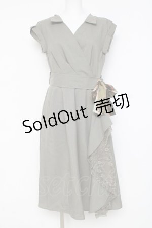 画像: axes femme / ラップ風シャツワンピース M カーキ Y-26-03-09-208-AX-OP-SZ-ZY