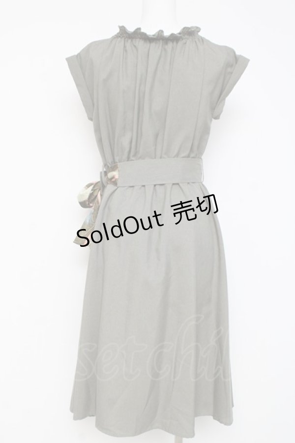 画像3: axes femme / ラップ風シャツワンピース M カーキ Y-26-03-09-208-AX-OP-SZ-ZY (3)