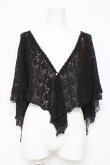 画像1: axes femme / レース重ねケープトッパー M 黒 Y-26-03-09-023-AX-TO-SZ-ZY (1)