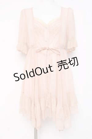 画像: axes femme / 楊柳シフォントップス M ピンク Y-26-03-09-209-AX-TO-SZ-ZY