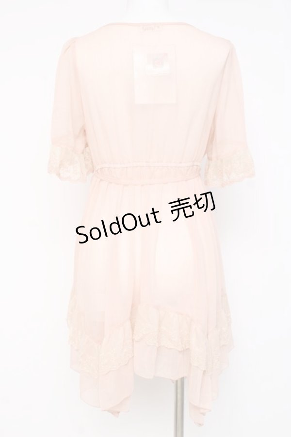 画像2: axes femme / 楊柳シフォントップス M ピンク Y-26-03-09-209-AX-TO-SZ-ZY (2)