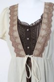 画像3: axes femme / はしごレース使い重ね着チュニック M 茶 Y-26-03-09-210-AX-TO-SZ-ZY (3)