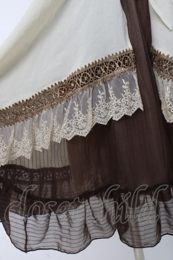 画像4: axes femme / はしごレース使い重ね着チュニック M 茶 Y-26-03-09-210-AX-TO-SZ-ZY (4)