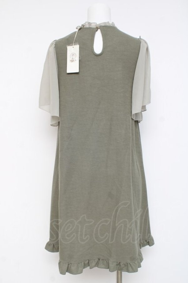 画像2: axes femme / ヨークレースカットチュニック M カーキ Y-26-03-09-211-AX-OP-SZ-ZY (2)