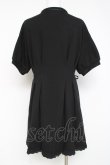 画像2: axes femme POETIQUE / 編み上げ半袖ワンピース  黒 Y-26-03-09-212-AX-OP-SZ-ZY (2)