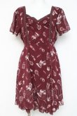 画像1: axes femme / コスメ柄ワンピース  ワイン Y-26-03-09-213-AX-OP-SZ-ZY (1)