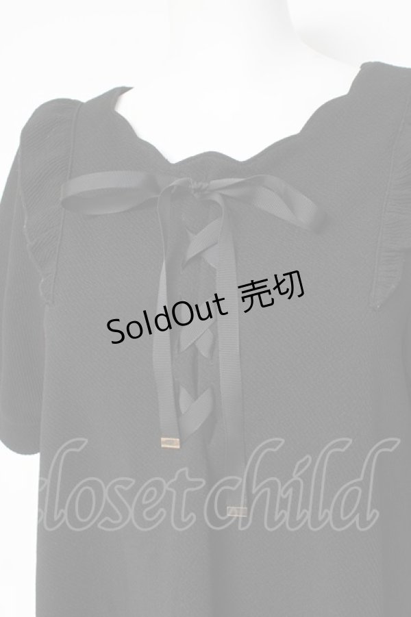 画像3: Amavel / スカラップフクレジャガードワンピース M 黒 Y-26-03-09-214-CA-OP-SZ-ZY (3)