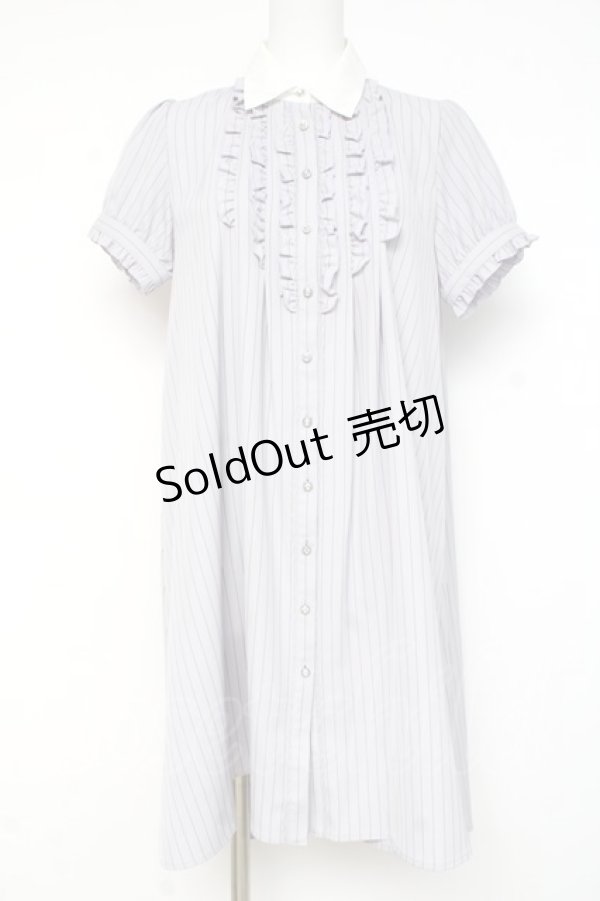 画像1: axes femme POETIQUE / メッセージリボン半袖ワンピース M ラベンダー Y-26-03-09-219-AX-OP-SZ-ZY (1)