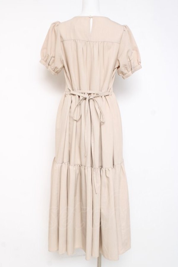 画像2: axes femme POETIQUE / ティアードロングワンピース M ベージュ Y-26-03-09-220-AX-OP-SZ-ZY (2)