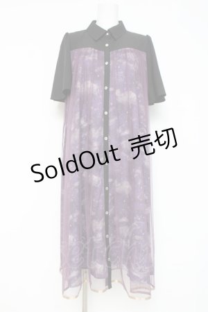 画像: axes femme / 夏の星空チュールシャツワンピース F パープル Y-26-03-09-222-AX-OP-SZ-ZY