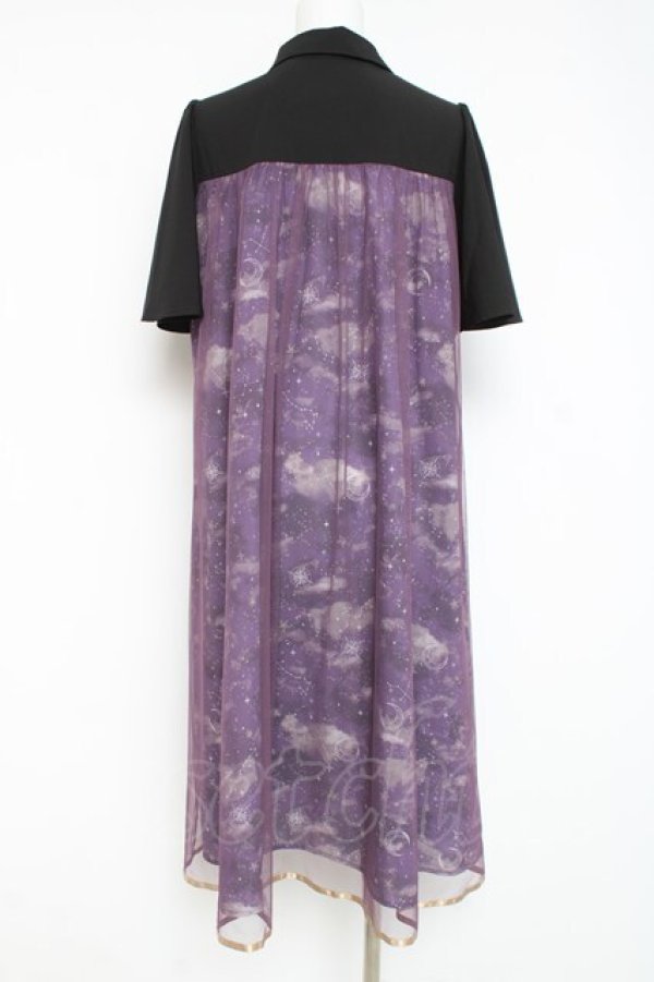 画像3: axes femme / 夏の星空チュールシャツワンピース F パープル Y-26-03-09-222-AX-OP-SZ-ZY (3)