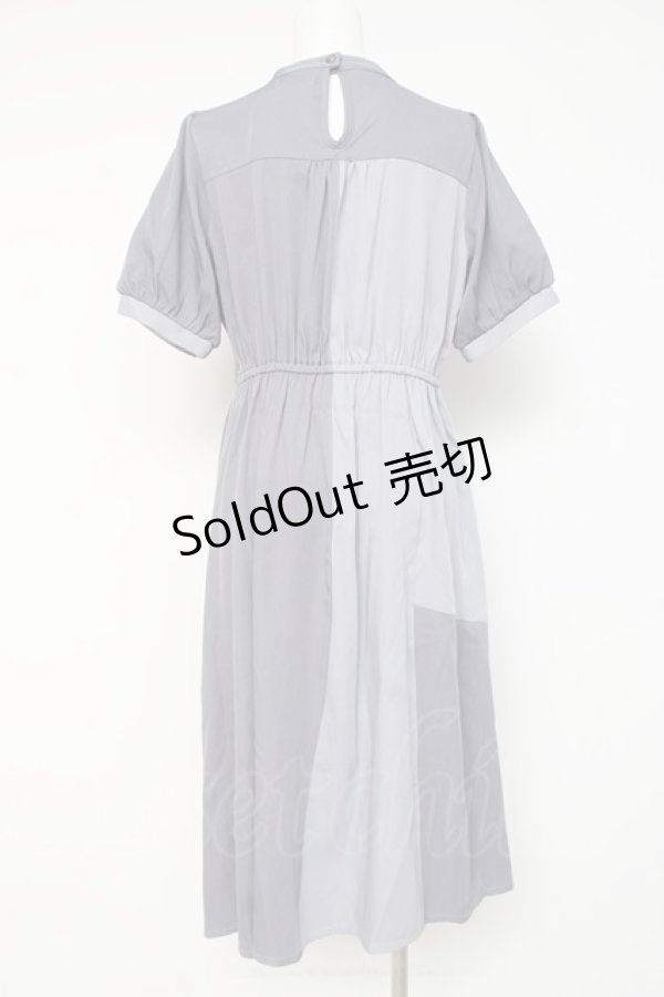 画像2: axes femme / チョーカー風バイカラーワンピース F ラベンダー Y-26-03-09-223-AX-TO-SZ-ZY (2)