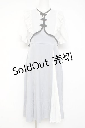 画像: axes femme POETIQUE / レイヤード風チャイナワンピース  グレー Y-26-03-09-224-AX-OP-SZ-ZY