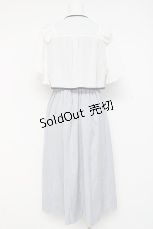 画像2: axes femme POETIQUE / レイヤード風チャイナワンピース  グレー Y-26-03-09-224-AX-OP-SZ-ZY (2)