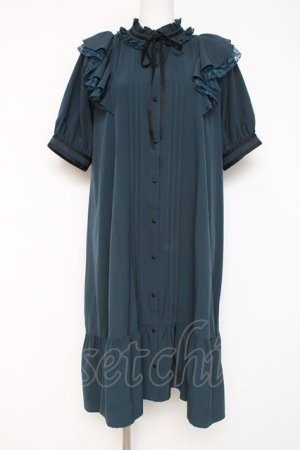 画像: axes femme / 肩フリルワンピース F グリーン Y-26-03-09-225-AX-OP-SZ-ZY