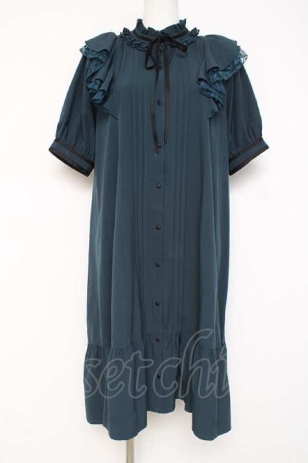 画像1: axes femme / 肩フリルワンピース F グリーン Y-26-03-09-225-AX-OP-SZ-ZY (1)