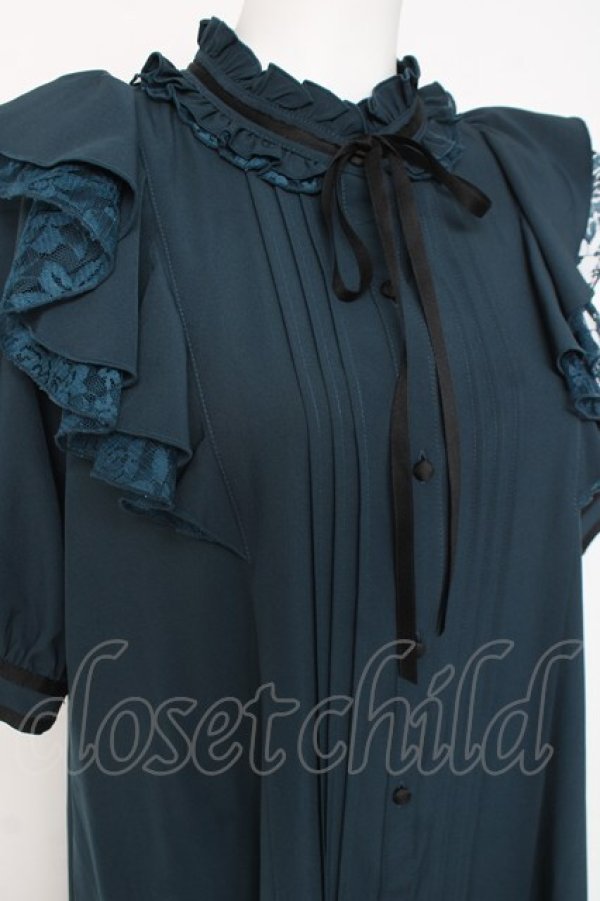 画像3: axes femme / 肩フリルワンピース F グリーン Y-26-03-09-225-AX-OP-SZ-ZY (3)