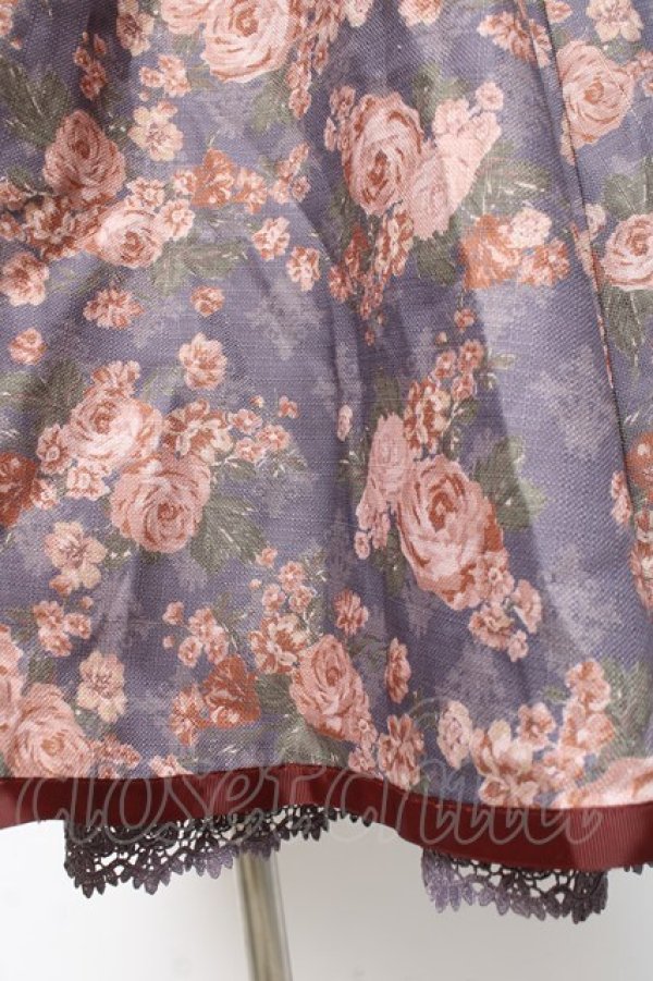 画像3: axes femme NOSTALGIE / 花柄ベルト付きワンピース M ダークラベンダー Y-26-03-09-226-AX-OP-SZ-ZY (3)