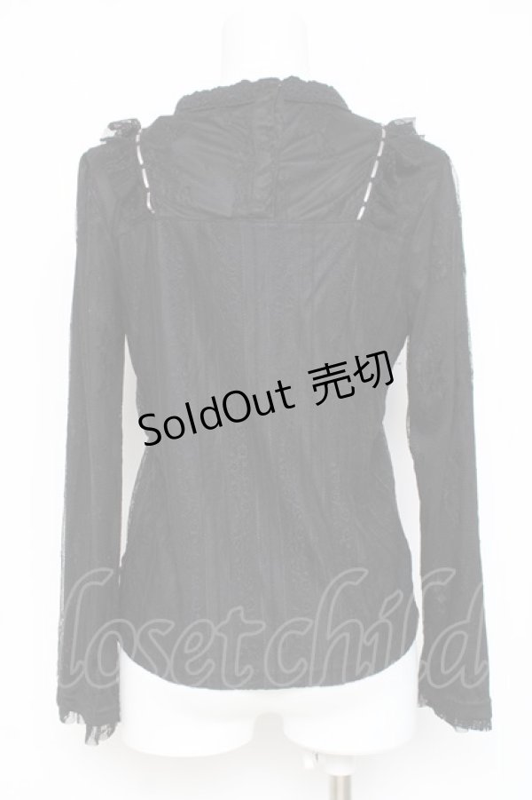 画像2: axes femme / はしごレースデザインプルオーバー M 黒 Y-26-03-09-025-AX-TO-SZ-ZY (2)