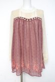 画像1: axes femme / レース×プリントチュニ  ピンク Y-26-03-09-228-AX-OP-SZ-ZY (1)
