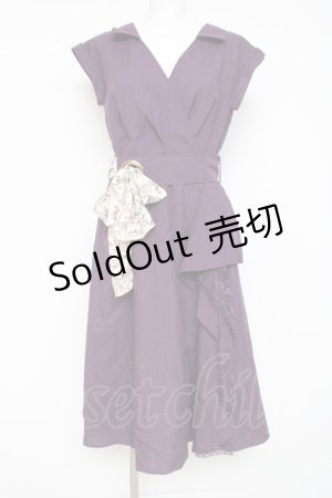 画像: axes femme / ラップ風シャツワンピース M パープル Y-26-03-09-234-AX-OP-SZ-ZY
