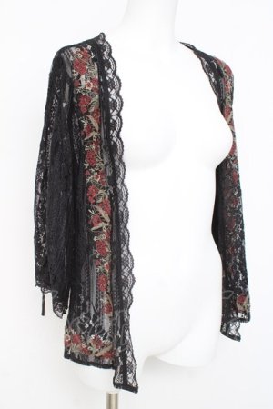 画像: axes femme / フラワー刺繍レースカーデ/ミュルーズ染織美術館コラボ M 黒 Y-26-03-09-028-AX-TO-SZ-ZY