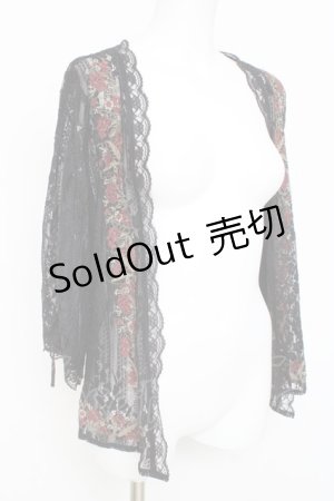 画像: axes femme / フラワー刺繍レースカーデ/ミュルーズ染織美術館コラボ M 黒 Y-26-03-09-028-AX-TO-SZ-ZI