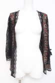 画像2: axes femme / フラワー刺繍レースカーデ/ミュルーズ染織美術館コラボ M 黒 Y-26-03-09-028-AX-TO-SZ-ZY (2)