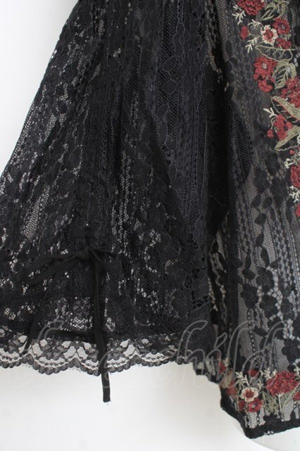 画像4: axes femme / フラワー刺繍レースカーデ/ミュルーズ染織美術館コラボ M 黒 Y-26-03-09-028-AX-TO-SZ-ZY (4)