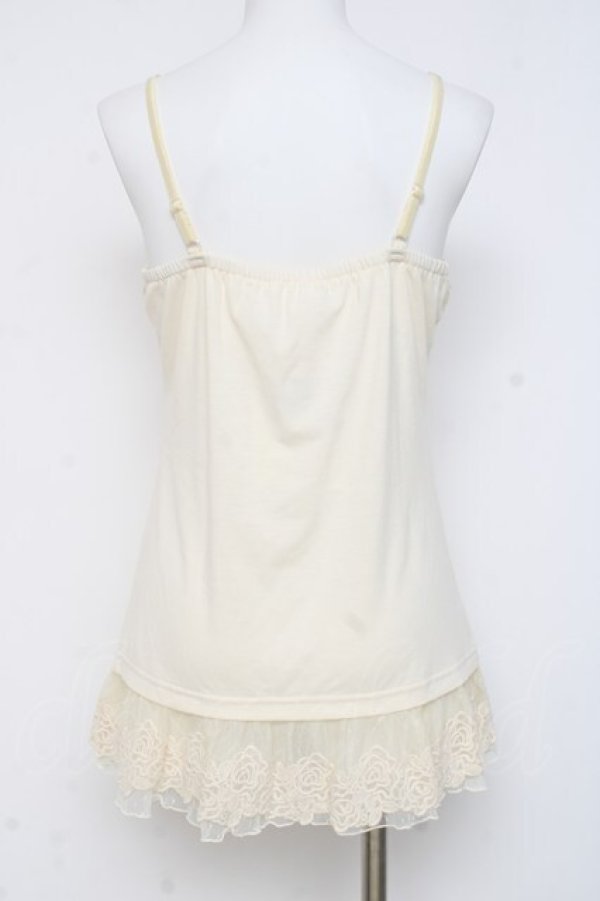画像2: axes femme / 裾ローズレースキャミ M 生成り Y-26-03-09-003-AX-TO-SZ-ZY (2)